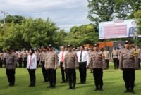 Sejumlah anggota Polres Kendal yang berprestasi menerima penghargaan.(Dok)