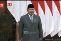 Foto: Presiden Prabowo Subianto saat menghadiri Sidang Tahunan MPR. (YouTube Setpres)