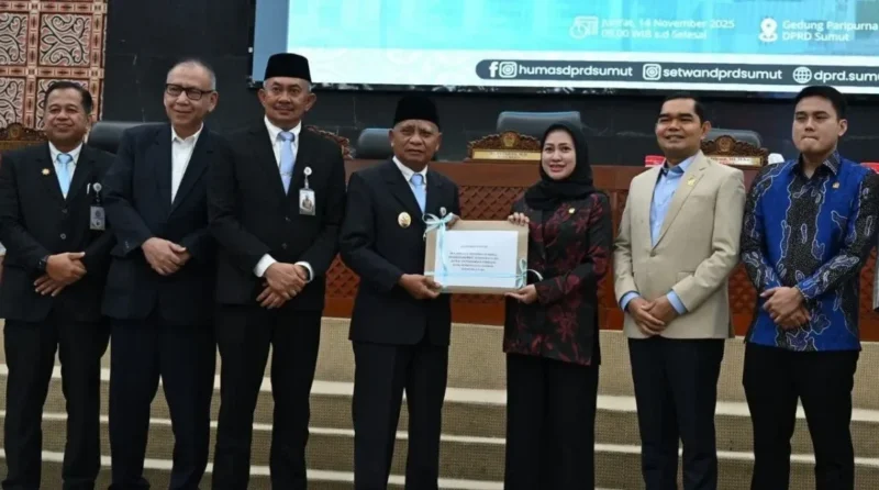 Wakil Gubernur Sumut Surya memberikan keterangan terkait pengajuan Ranperda Penyertaan Modal kepada Bank Sumut di Medan. (Istimewa/Wawasannews)