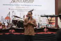 Wakil Rektor Bidang Akademik dan Kelembagaan UIN Walisongo Semarang Prof. Dr. M. Mukhsin Jamil dalam Indonesian Interfaith Scholarship 2025, di Semarang, Sabtu (15/11/2025). (Istimewa/Wawasannews)
