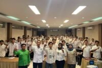 Para peserta Sekolah Kader Perubahan (SKP) PKB Kendal mengikuti sesi pembekalan materi dasar politik di Tirtoarum Kendal, Minggu (23/11/2025). (Istimewa/Wawasannews)