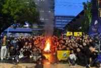 Massa PMII Semarang berunjuk rasa di Jl. Pahlawan, menuntut revisi pasal-pasal kontroversial KUHAP baru. (Istimewa-Wawasannews)