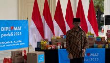 Menlu RI Sugiono menyampaikan terima kasih atas dukungan moral negara-negara sahabat untuk korban bencana di Aceh, Sumatra Utara, dan Sumatra Barat  pada Jumat (5/12/2025) di Gedung Pancasila, Jakarta. (Istimewa/Wawasannews)