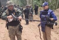 Tentara Kerajaan Thailand sedang memeriksa daerah perbatasan di Provinsi Ubon Ratchathani. (Istimewa/Wawasannews)