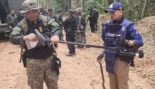 Tentara Kerajaan Thailand sedang memeriksa daerah perbatasan di Provinsi Ubon Ratchathani. (Istimewa/Wawasannews)