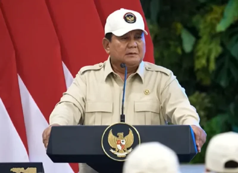 Presiden Prabowo Subianto saat memberikan pidato jelang pelepasan Kontingen SEA Games ke-33 Thailand di Istana Negara, Jakarta, Jumat (5/12/2025). (Istimewa/Wawasannews) 