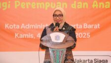 Kementerian Pemberdayaan Perempuan dan Perlindungan Anak (PPPA) menyampaikan sambutan dalam peresmian Ruang Bersama Indonesia (RBI) di Kelurahan Rawa Buaya, Jakarta Barat, Kamis (4/12/2025). (Istimewa/Wawasannews)