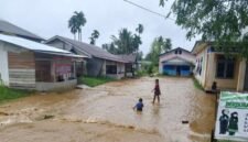 Situasi banjir bandang yang merendam sejumlah kecamatan di Provinsi Aceh. (Istimewa/Wawasannews)