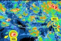 Tiga titik Siklon Tropis Bakung, 93s dan 95s, Kamis. ( istimewa/wawasannews )