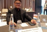 Koordinator Nasional Kawan Indonesia, Arief Darmawan, saat menghadiri kegiatan nasional dan memberikan pernyataan sikap terkait isu perlindungan masyarakat serta penegakan hukum di Jakarta. (Istimewa/Wawasannews)