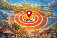 Ilustrasi gempa pacitan. (Wawasannews)