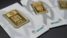 Emas batangan Antam ukuran 25 gram. (Istimewa/wawasannews)