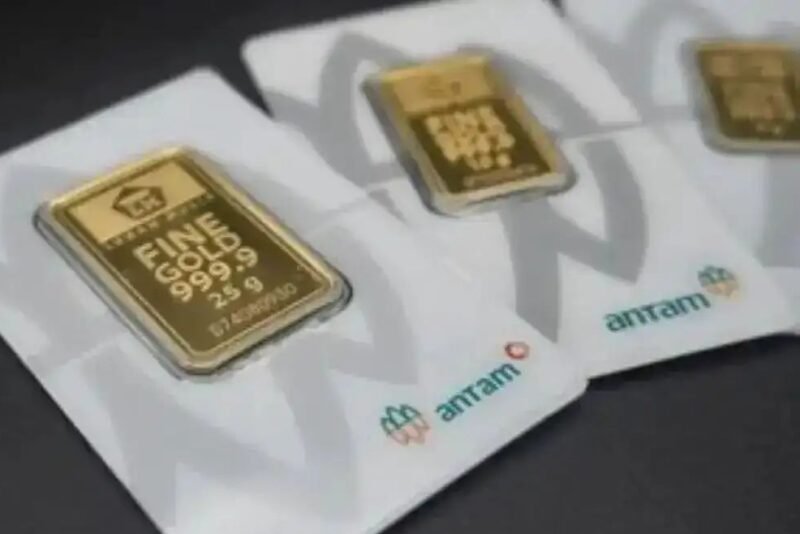 Emas batangan Antam ukuran 25 gram. (Istimewa/wawasannews)