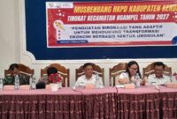 Sejumlah pimpinan dan perwakilan unsur Forkopimcam Ngampel bersama OPD Kabupaten Kendal saat menghadiri Musrenbang RKPD 2027 tingkat Kecamatan Ngampel di Aula Kecamatan Ngampel, Rabu (4/2/2026). (Istimewa/Wawasannews)
