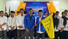 Pengurus Komisariat PMII STIK Kendal berfoto bersama usai kegiatan MAPABA dan pelantikan di Auditorium STIK Kendal, Sabtu–Minggu (14–15/2/2026). (Wawasannews)