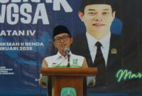 Wakil Ketua LKN DPP PKB Muhammad Dawam memberikan sambutan pada pembukaan Pendidikan Kader Penggerak Bangsa (PKPB) Angkatan IV di Ponpes Al Hikmah II Benda, Brebes.
(Foto: Istimewa/Wawasannews)