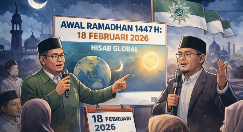 Muhammadiyah Tetapkan Awal Ramadhan 1447 H Jatuh pada 18 Februari 2026 Berdasarkan Hisab Global