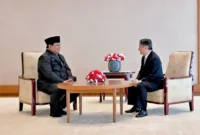 Presiden Prabowo Subianto (kiri) melakukan pertemuan dengan Kaisar Jepang Naruhito di Istana Kekaisaran Jepang, Tokyo, Jepang, Senin (30/3/2026). (Istimewa/Wawasannews)