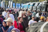 Para peserta program Mudik Gratis Lebaran 2026 yang diberangkatkan dari Jakarta menuju ke Jawa Tengah. (Istimewa/Wawasannews)