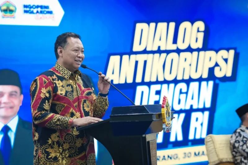 Wakil Ketua KPK Fitroh Rohcahyanto saat dialog antikorupsi di Semarang, Senin (30/3/2026). (Istimewa/Wawasannews)