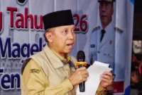 Sekretaris Daerah Kabupaten Magelang, Adi Waryanto sambut pemudik gratis dari Jakarta di Terminal Secang, Kabupaten Magelang. (Istimewa/Wawasannews)