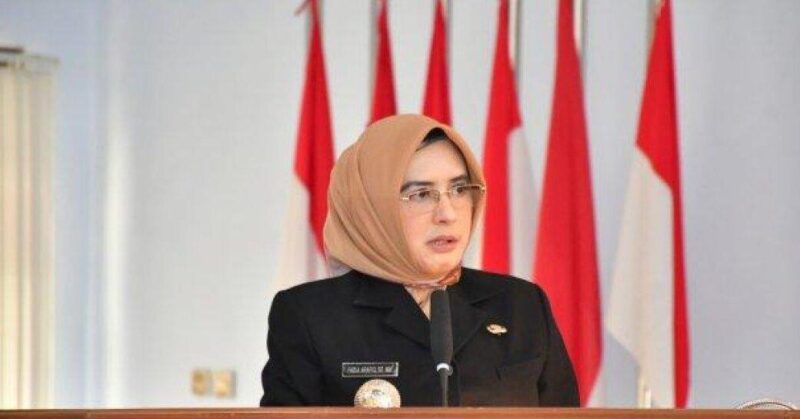 Arsip foto Bupati Pekalongan Fadia Arafiq saat menyampaikan sambutan dalam sebuah agenda resmi pemerintahan. (Istimewa/Wawasannews.com)