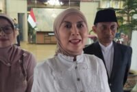 Bupati Kendal Dyah Kartika Permanasari didampingi jajaran saat memberikan keterangan terkait kebijakan peniadaan open house Idulfitri 1447 H di lingkungan Pemerintah Kabupaten Kendal. Foto : Wawasannews.com