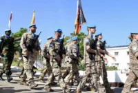 Arsip-foto Pasukan Sementara Perserikatan Bangsa-Bangsa di Lebanon (UNIFIL) menggelar parade militer di markas besarnya di Naqoura, Lebanon selatan pada 24 Oktober 2025, untuk memperingati ulang tahun ke-80 berdirinya Perserikatan Bangsa-Bangsa.  (Istimewa/Wawasannews)