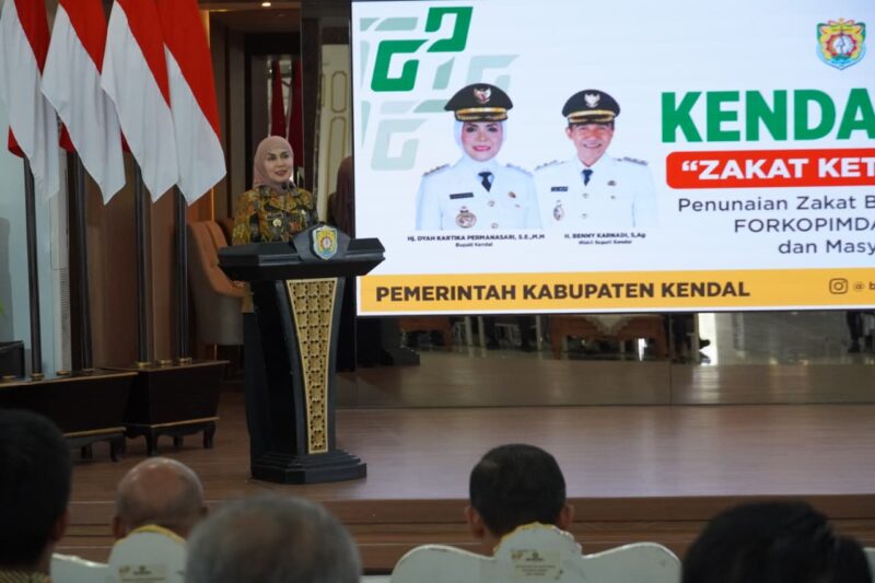 Bupati Kendal Dyah Kartika Permanasari saat menyampaikan sambutan. Foto : Wawasannews.com