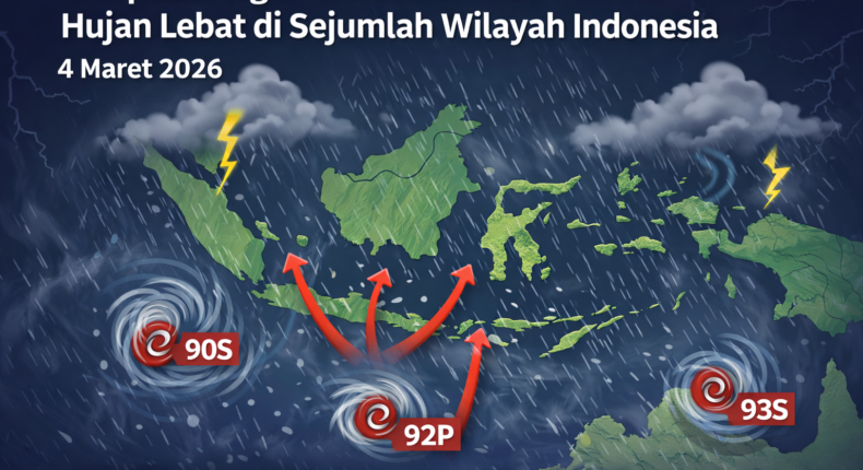 Waspada! Tiga Bibit Siklon Picu Potensi Hujan Lebat di Sejumlah Wilayah Indonesia