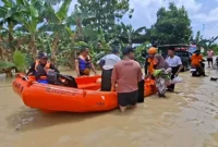 Badan Nasional Penanggulangan Bencana (BNBP) di Jakarta Pusat pada Sabtu (4/4/2026) melaporkan jumlah warga terdampak banjir di Kabupaten Demak, Provinsi Jawa Tengah, terus bertambah menjadi 2.839 jiwa. (Istimewa/Wawasabbews)