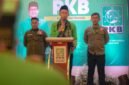 Kholid Abdillah, Wakil Sekretaris DPW PKB Jawa Tengah, menyampaikan sambutan dalam pembukaan Musyawarah Cabang (Muscab) PKB Kendal di Hotel Sae Inn, Minggu malam (19/4/2026). Foto : Fuad / Wawasannews