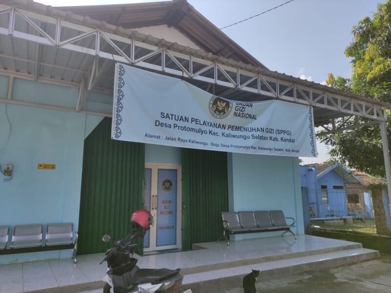 Kantor Satuan Pelayanan Pemenuhan Gizi (SPPG) Desa Protomulyo, Kecamatan Kaliwungu Selatan, Kabupaten Kendal. Foto : Wawasannews.com