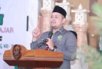 Sekum PP IPNU Agus Suherman Tanjung saat memberikan sambutan dalam sebuah kegiatan IPNU. (Foto: Istimewa)