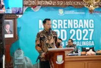 Bupati Purbalingga Fahmi Muhammad Hanif dalam Musrenbang RKPD Tahun 2027 di Pendopo Dipokusumo, Kabupaten Purbalingga, Jawa Tengah, Kamis (2/4/2026). (Istimewa/Wawasannews)