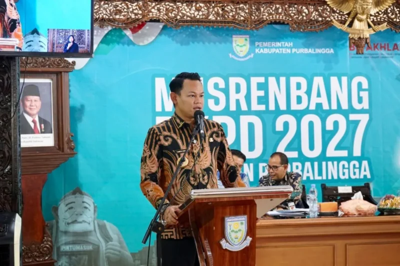 Bupati Purbalingga Fahmi Muhammad Hanif dalam Musrenbang RKPD Tahun 2027 di Pendopo Dipokusumo, Kabupaten Purbalingga, Jawa Tengah, Kamis (2/4/2026). (Istimewa/Wawasannews)