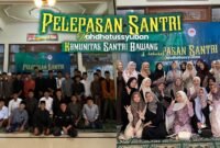 Ratusan santri Kecamatan Bawang, Kabupaten Batang mengikuti kegiatan pelepasan dan doa bersama di Masjid Besar Baitul Muttaqin, Minggu (29/3/2026) Foto: Ahmad ZIda/Wawasannews.com