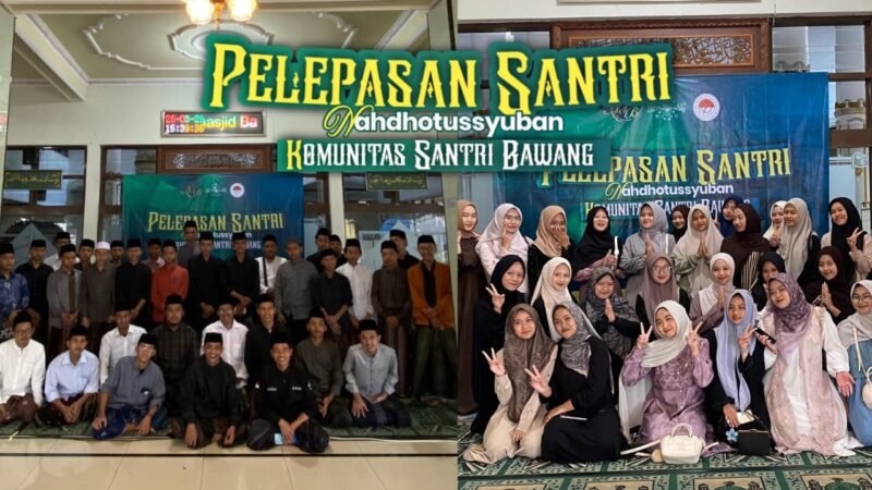 Ratusan santri Kecamatan Bawang, Kabupaten Batang mengikuti kegiatan pelepasan dan doa bersama di Masjid Besar Baitul Muttaqin, Minggu (29/3/2026) Foto: Ahmad ZIda/Wawasannews.com