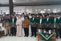Ribuan alumni jamaah haji Arrahmah Muhammadiyah Kendal menghadiri kegiatan halal bihalal yang digelar di Pendopo Kabupaten Kendal, Minggu (12/4/2026). Foto : Wawasannews.com