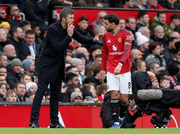 Bruni Fernandes pantas mendapat nama tengah 'Magnifico' menurut Michael Carrick. (Istimewa/Wawasannews)