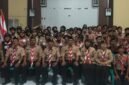 Peserta bersama panitia dan jajaran Kwarcab Pramuka Kendal berfoto usai mengikuti rangkaian seleksi calon peserta Jambore Nasional XI Tahun 2026 di Sanggar Pramuka Kwarcab Kendal, Kamis (30/4/2026). (Istimewa/Wawasannews)