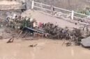 Kondisi jembatan penghubung Desa Kebondalem Brangsong dengan Desa Kumpulrejo Kaliwungu ambruk diterjang arus sungai, Jumat malam (15/05/2026). (Istimewa/Wawasannews).