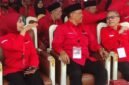 Bupati Kendal Dyah Kartika Permanasari (kanan) bersama Ketua DPC PDI Perjuangan Kendal Bintang Yuda Dhaneswara (tengah) menghadiri Musyawarah Anak Cabang (Musancab) PDI Perjuangan Kabupaten Kendal, Jumat (22/5/2026). (Istimewa/Wawasamnews)