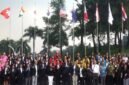 Seluruh peserta dan pemangku kepentingan lainnya berfoto bersama dalam upacara pembukaan Queen Sirikit Cup 2026 edisi ke-46 di Sentul Highlands Golf Club, Bogor, Jawa barat, Senin (11/5/2026). (Istimewa/Wawasannews).