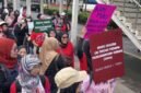 Suasana sejumlah peserta aksi damai dari Aliansi Perempuan Indonesia di Dukuh Atas, Jakarta Pusat, Jumat, (1/5/2026). (Istimewa/Wawasannews)