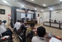 Rapat lintas sektoral mengaktifkan Satgas MBLB di Aula Mapolres Kendal, Kamis (4/6).(Wawasannews)