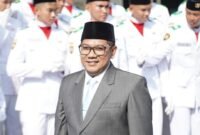 Ketua DPRD Kendal Mahfud Sodiq saat menghadiri upacara peringatan Hari Lahir Pancasila di Alun-Alun Kendal, Senin (1/6/2026). Foto: Zdl/Wawasannews.com